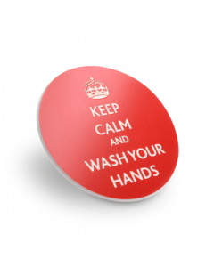 Keep Calm and Wash Your Hands Badges (Pack of 2)
