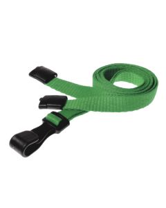 Plain Light Green Lanyards with Plastic J Clip (Pack of 100)
