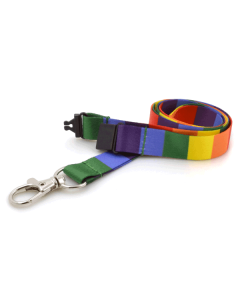Rainbow Lanyards with Metal Trigger Clip (Pack of 10)