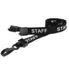 Black Staff Lanyards with Plastic J Clip (Pack of 10)