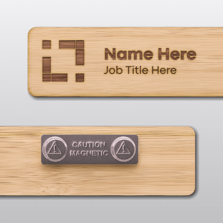 Wooden Name Badge