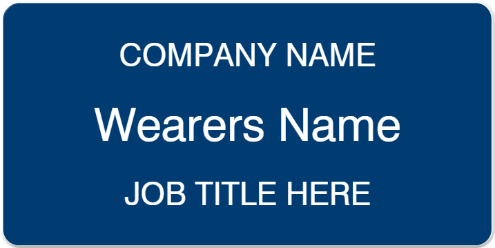 Company Name, wearers name & job title