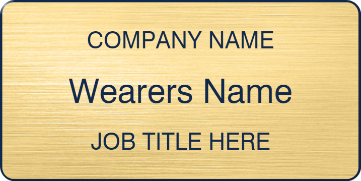 Company name, wearers name & job title