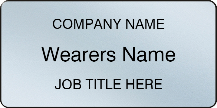 Company name, wearers name & job title